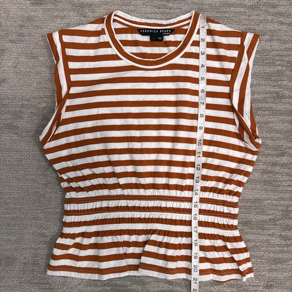 Veronica Beard Buchanan Tee Striped Size Small - Picture 10 of 12